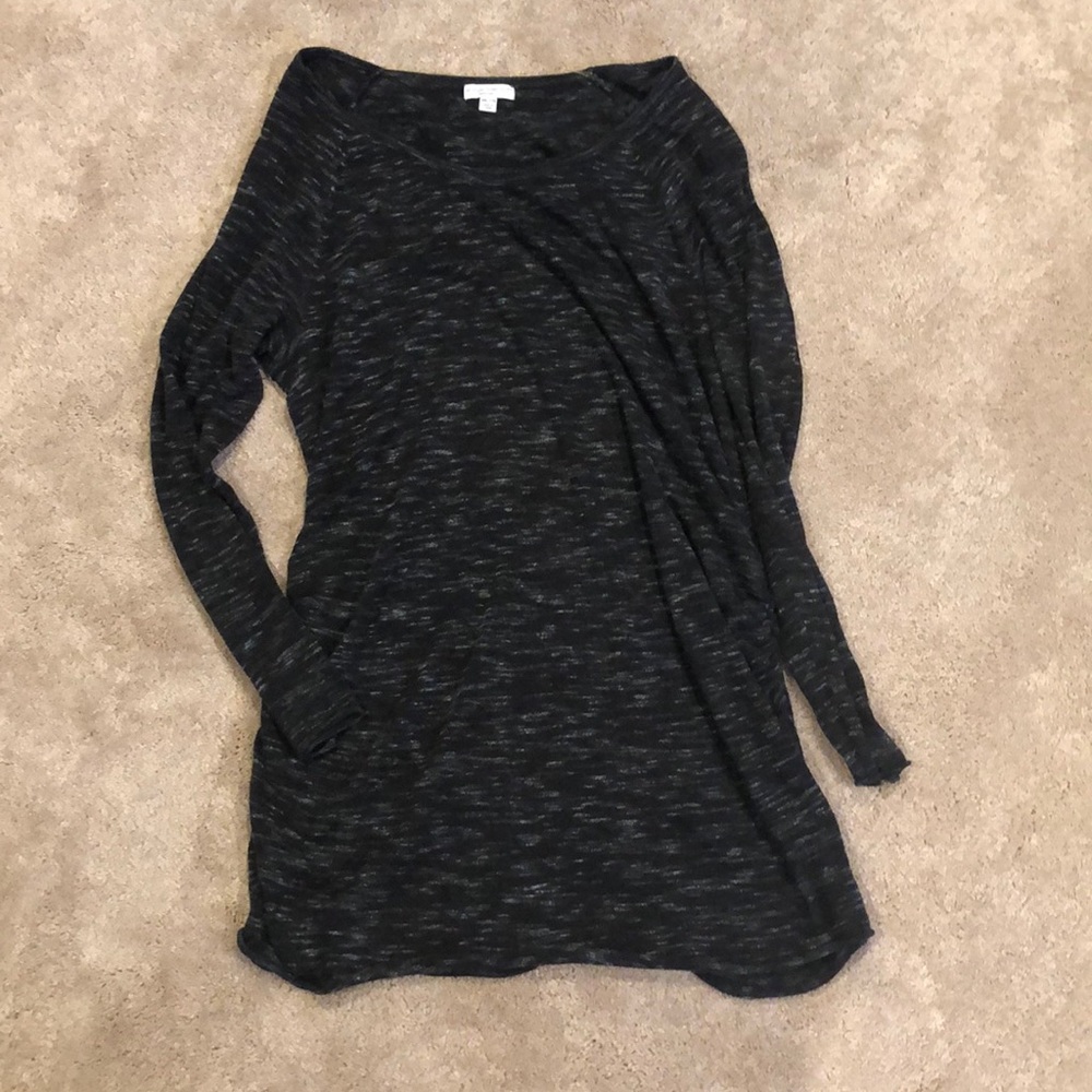 Long sleeve grey and black dress
